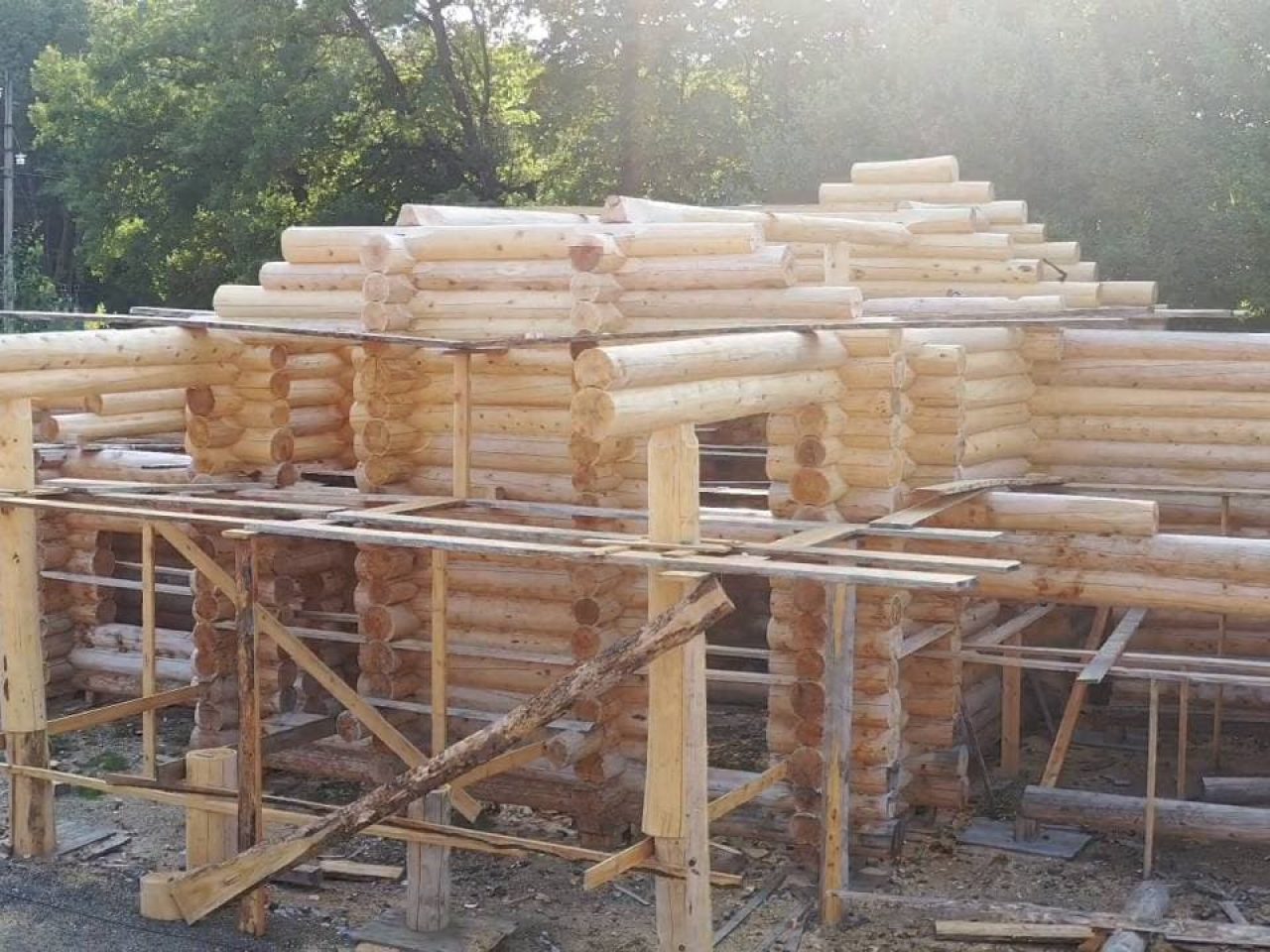 сборка сруба