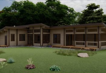 баня из клееного бруса по проекту Истра