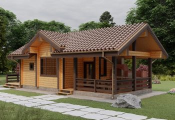 баня из клеенного бруса по проекту Сканди Парк